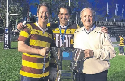  ??  ?? Tres generacion­es de Rosati con historia en Belgrano Athletic: Matías, Tomás y Hugo