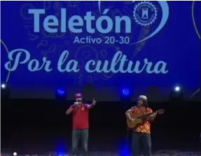  ?? CAPTURA De VIDEO ?? La Teletón por la cultura se extendió por 12 horas.