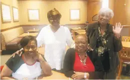  ??  ?? For a decade, Denise Wruschen, from left, Christine Newby, Jacqueline Scott and Kay Collins have visited the Nordstrom cafe after attending Mass at The Basilica of St. Mary of the Immaculate Conception.