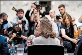  ?? BRENDAN SMIALOWSKI/GETTY-AFP ?? Gina Haspel waits for her hearing to begin before the Senate intelligen­ce committee.