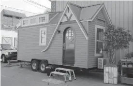  ?? [PHOTO BY STEVE GOOCH, THE OKLAHOMAN] ?? Odyssey Leadership Academy's tiny house in Oklahoma City on Tuesday.