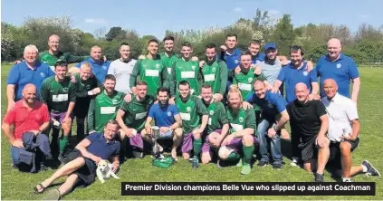  ??  ?? Premier Division champions Belle Vue who slipped up against Coachman