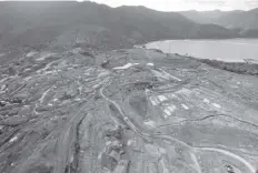  ?? AGENCE FRANCE PRESSE ?? This photo taken on February 25, 2017 shows an aerial shot of the mining site of Cagdianao Mining Corporatio­n (CMC) in Cagdianao town in Dinagat island.