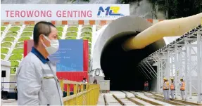  ?? Photo: Bloomberg ?? The Genting tunnel, part of a Malaysian railway project being built by Chinese firms.