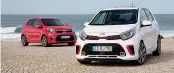  ??  ?? Double face. A sinistra, in rosso, la Picanto standard; a destra, la Gt Line