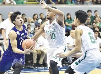  ??  ?? THE DE LA SALLE Green Archers and Ateneo Blue Eagles face each other in the UAAP finals anew after eight years.