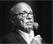  ?? PHOTO: REUTERS ?? Rupert Murdoch, executive chairman of 21st Century Fox. Blackstone would contribute cash to the venture, while 21st Century Fox would contribute its 28 owned-and-operated stations