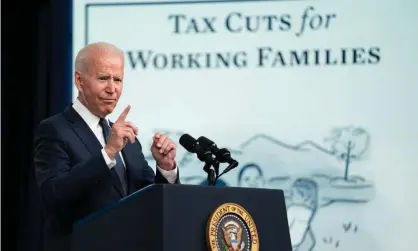  ??  ?? Joe Biden is pushing for more progressiv­e taxation than Donald Trump. Photograph: Alex Edelman/EPA