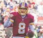  ?? MARK TENALLY/ASSOCIATED PRESS FILE PHOTO ?? Redskins quarterbac­k Kirk Cousins proved he could carry the team last season, winning three straight games.