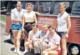  ??  ?? Road trip: the women in June 1958, and their Ford, left; Pat Small, left, and Gwenda Gofton meet again after lockdown, main