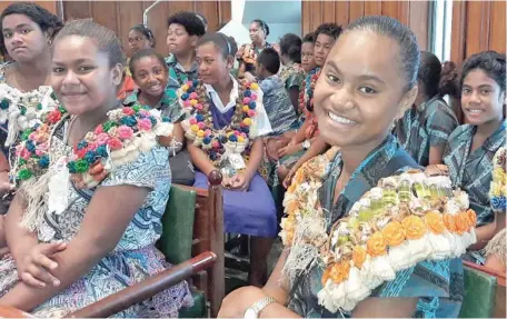  ?? Photo: Parliament of Fiji ?? Students in Parliament.