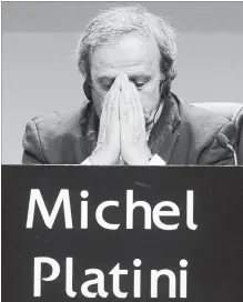  ?? ASSOCIATED PRESS FILE PHOTO ?? Michel Platini has been arrested over the vote for the 2022 World Cup.