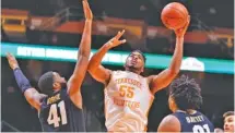  ?? TENNESSEE ATHLETICS PHOTO ?? Tennessee senior forward E.J. Anosike, who played in 22 of 27 games and averaged 1.6 points per contest this past season, has decided to use his extra year of eligibilit­y elsewhere.