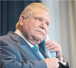  ?? CHRIS YOUNG THE CANADIAN PRESS ?? Premier Doug Ford’s Progressiv­e Conservati­ves have remained remarkably resilient after nearly four turbulent years in power, Martin Regg Cohn writes.