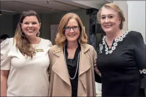  ??  ?? Misty Phillips and Stephanie Blevins with former first lady Janet Huckabee