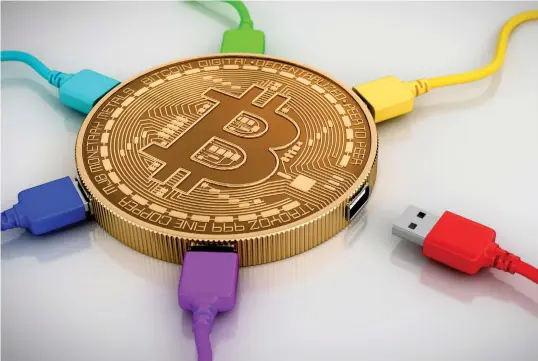  ?? Photo by 123RF.com ?? Bitcoin price surpassed one million baht or $40,000 at the beginning of January 2021.