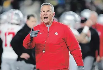  ?? COLUMBUS DISPATCH FILE PHOTO ?? Ohio State head coach Urban Meyer isn’t about to let up with the Rose Bowl in front of him.