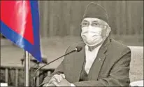  ?? ANI ?? India must articulate its position in support of constituti­onal governance; supply vaccines to Nepal; and engage fully with all political actors in Nepal, including those in opposition to Oli and not be seen to be partisan