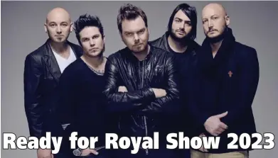  ?? ?? Prime Circle will be performing at the ECR Royal Rock concert.