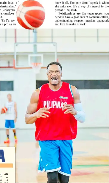  ?? PHOTOGRAPH COURTESY OF INSPIRE SPORTS ACADEMY ?? GILAS Pilipinas star Justin Brownlee remains in great condition despite being away from basketball for three months.