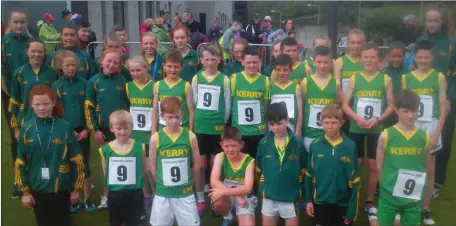  ??  ?? Kerry’s cross-country runners who took part in the Community Games National Finals