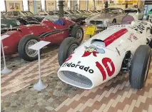  ??  ?? A Maserati 420M — nicknamed Eldorado — that was raced by Stirling Moss in the 1958 500 Miglia di Monza is just one of the cars on exhibit at the museum.