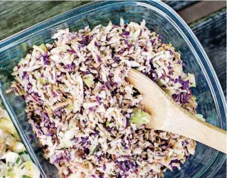  ?? [PHOTO BY JENNIFER CHASE, FOOD STYLING BY LISA CHERKASKY, FOR THE WASHINGTON POST] ?? Spicy Tahini Slaw