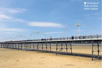  ??  ?? Southport Pier is now open again