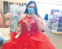  ?? GUADALUPE ORNELAS ?? After Guadalupe Ornelas’ quinceaner­a was postponed in 2020, she finally began the hunt in March for a dress she can wear to the reschedule­d event in September.