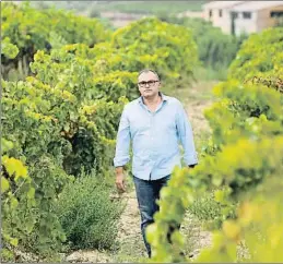  ?? PACOSANTAM­ARIA ?? Josep Grau en las viñas de la bodega en Marçà