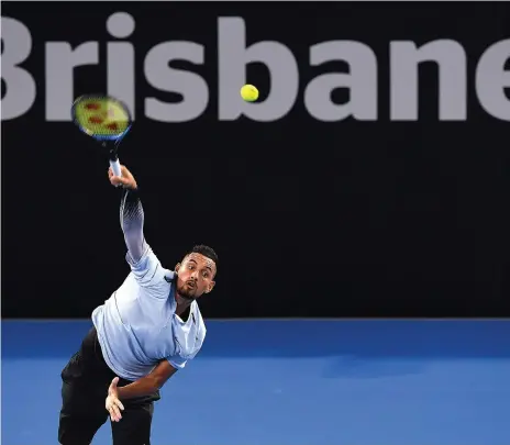  ??  ?? Nick Kyrgios cruised to the Brisbane Internatio­nal title and will need to display more of that consistenc­y to win the Australian Open