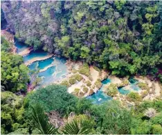  ?? Foto: Michael Lindner ?? Die „Poollandsc­haft“von Semuc Champey zählt zu den Naturschau­spielen Guatema las.