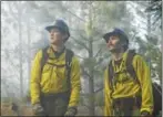  ?? PHOTO BY RICHARD FOREMAN — COURTESY OF SONY PICTURES ?? Brendan McDonough (Miles Teller), Chris MacKenzie (Taylor Kitsch), plan to do the backburn at the Chiricahua Mtn. fireline in “Only The Brave, The True Story Of The Granite Mountain Hotshots.”