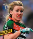  ??  ?? Mayo vice-captain Fiona McHale WALKOUT