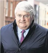  ?? PHOTOS: COLLINS ?? Court battle: Right: Denis O’Brien. Far right: former ‘Sunday Business Post’ journalist Tom Lyons (left of picture) and editorIan Kehoe (right of picture) speaking outside court.