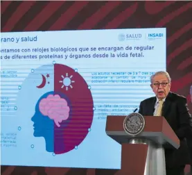  ?? DANIEL GALEANA ?? El titular de Salud, Jorge Alcocer, en la mañanera