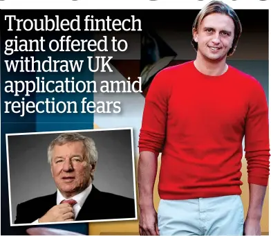  ?? ?? Mixed fortunes: Revolut co-founder Nik Storonsky ( right) and chairman Martin Gilbert
