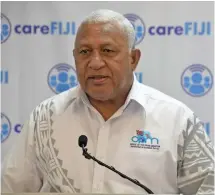  ?? Prime Minister Voreqe Bainimaram­a ??