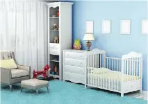  ??  ?? Think about the furniture’s style in a nursery and whether the design will endure when your child grows.