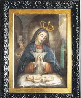  ?? ?? La Virgen de la Altagracia pintada por Abelardo Rodríguez Urdaneta