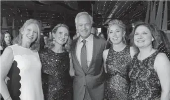  ?? Steve Peterson, Special to The Denver Post ?? NPKUA Executive Director Christine Brown, Michelle Francis, Scott Pelley, Emele Porter and Michelle Pernsteine­r attend Lifting the Limits for PKU," benefiting the National PKU Alliance, at the Denver Center for the Performing Arts, Seawell Ballroom.