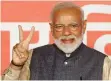  ?? | Reuters ?? INDIAN Prime Minister Narendra Modi gestures after the election results yesterday.