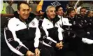  ??  ?? Houllier sits alongside Roy Evans in July 1998 during their short-lived spell as joint managers. Photograph: Clive Brunskill/Getty Images