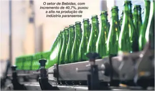  ?? Shuttersto­ck ?? O setor de Bebidas, com incremento de 40,7%, puxou a alta na produção da indústria paranaense