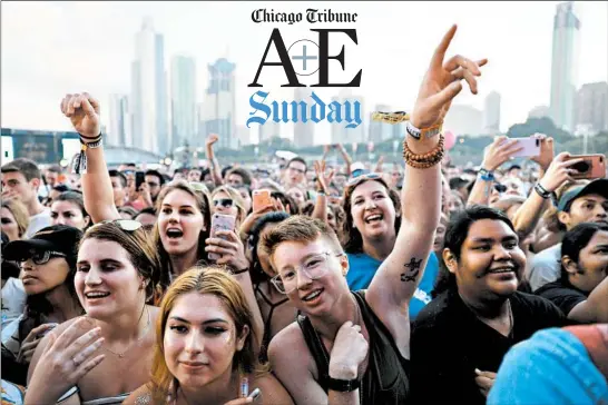  ?? ABEL URIBE/CHICAGO TRIBUNE ?? Fans enjoy Camila Cabello performing for the first time at Lollapaloo­za in Grant Park in 2018. The 15th edition of Lollapaloo­za in Chicago gets underway Aug. 1 and runs for four days.