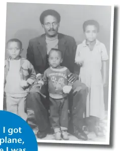  ?? (Jewish Agency) ?? RACHELI TADESA MALKAI together with brothers Eli and Asher and their father after receiving documents.