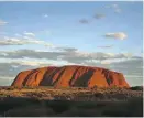  ?? MARK KOLBE/GETTY IMAGES ?? Uluru is a famous rock formation in the Australian Outback.