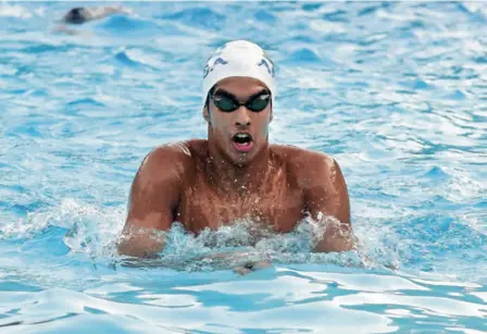  ?? A. M. FARUQUI ?? Fingers crossed: Srihari Nataraj broke the national record twice in the 100m backstroke and came close to securing the A qualificat­ion mark at the Uzbekistan Open Swimming Championsh­ips last month. He fell short by just 0.22s. But with most countries now banning commercial flight operations from India to contain COVID-19, his opportunit­ies have dwindled further.
