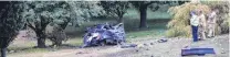  ?? PHOTO: ODT FILES ?? Smashed . . . Luke Savigny was forbidden from driving at the time he killed Christophe­r Blair in a crash at Oamaru’s Awamoa Park.