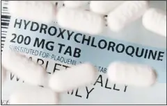  ??  ?? This April 6, 2020 file photo, shows an arrangemen­t of hydroxychl­oroquine tablets in Las Vegas. According to results released on May 7, a new study finds no evidence of benefit from a malaria drug widely promoted as a treatment for coronaviru­s infection. Hydroxychl­oroquine did not lower the risk of dying or needing a breathing tube in a comparison that involved nearly 1,400 consecutiv­e patients treated at Columbia
University Irving Medical Center in New York. (AP)